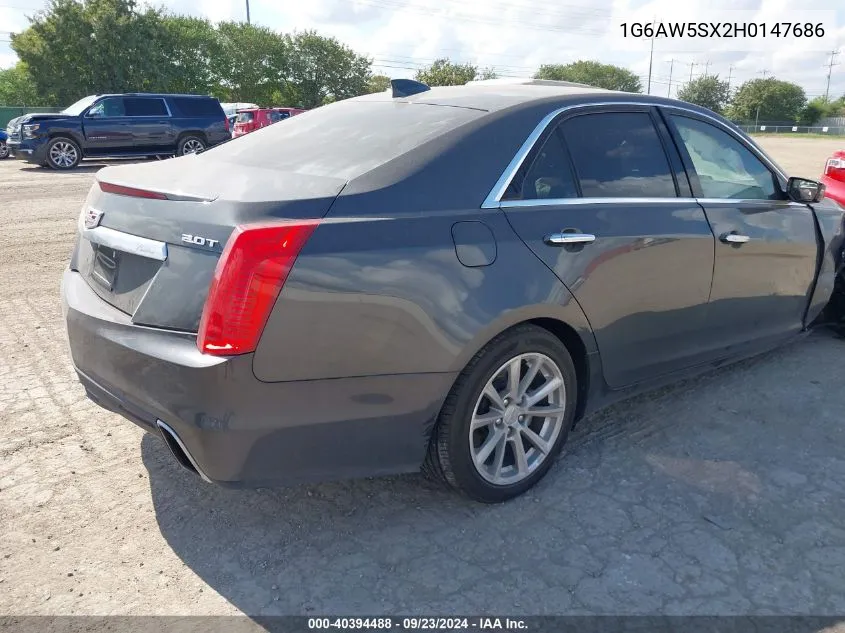 2017 Cadillac Cts VIN: 1G6AW5SX2H0147686 Lot: 40394488