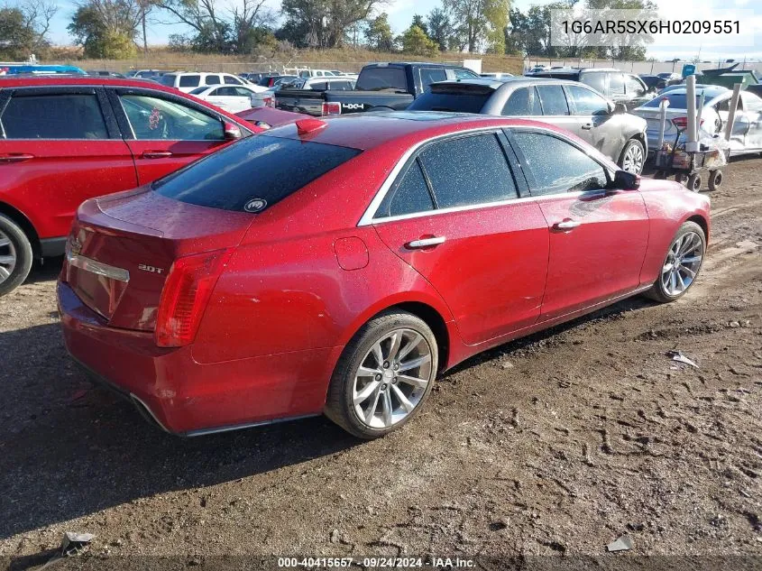 2017 Cadillac Cts Luxury VIN: 1G6AR5SX6H0209551 Lot: 40415657