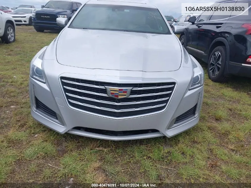 2017 Cadillac Cts Luxury VIN: 1G6AR5SX5H0138830 Lot: 40476091