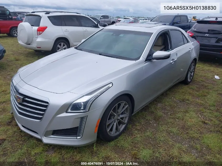 2017 Cadillac Cts Luxury VIN: 1G6AR5SX5H0138830 Lot: 40476091