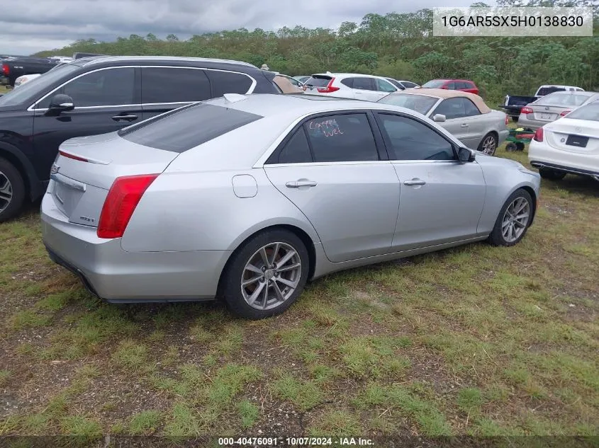 2017 Cadillac Cts Luxury VIN: 1G6AR5SX5H0138830 Lot: 40476091