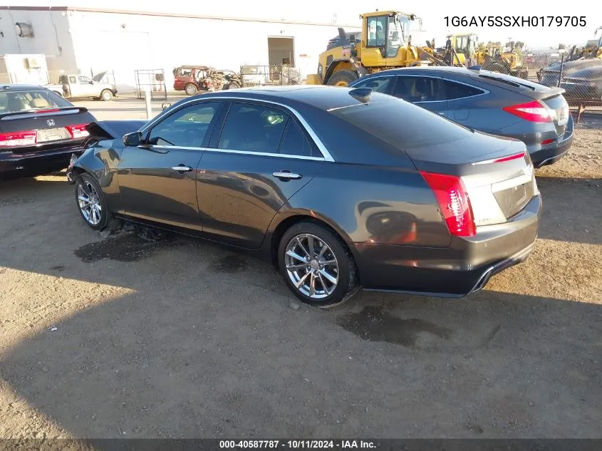 2017 Cadillac Cts Premium Luxury VIN: 1G6AY5SSXH0179705 Lot: 40587787