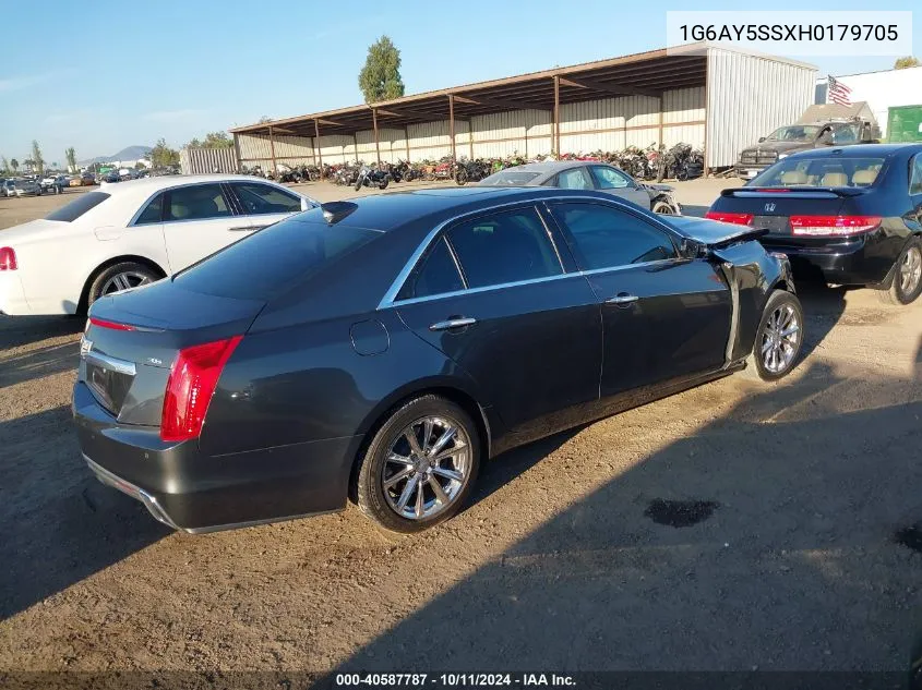 2017 Cadillac Cts Premium Luxury VIN: 1G6AY5SSXH0179705 Lot: 40587787