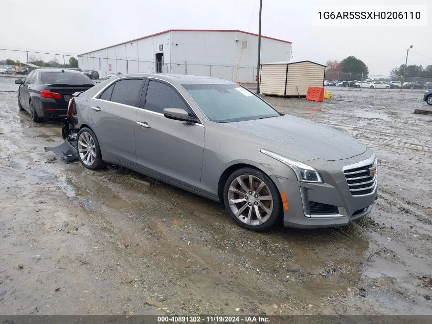 2017 Cadillac Cts Luxury VIN: 1G6AR5SSXH0206110 Lot: 40891302