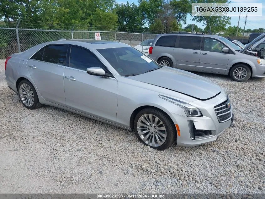 2018 Cadillac Cts Luxury VIN: 1G6AX5SX8J0139255 Lot: 39623298