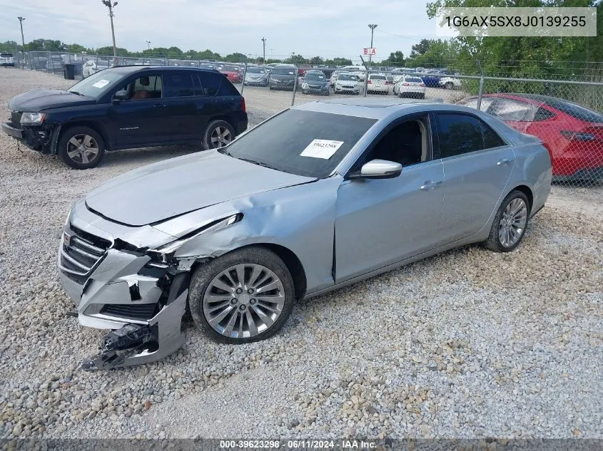 2018 Cadillac Cts Luxury VIN: 1G6AX5SX8J0139255 Lot: 39623298