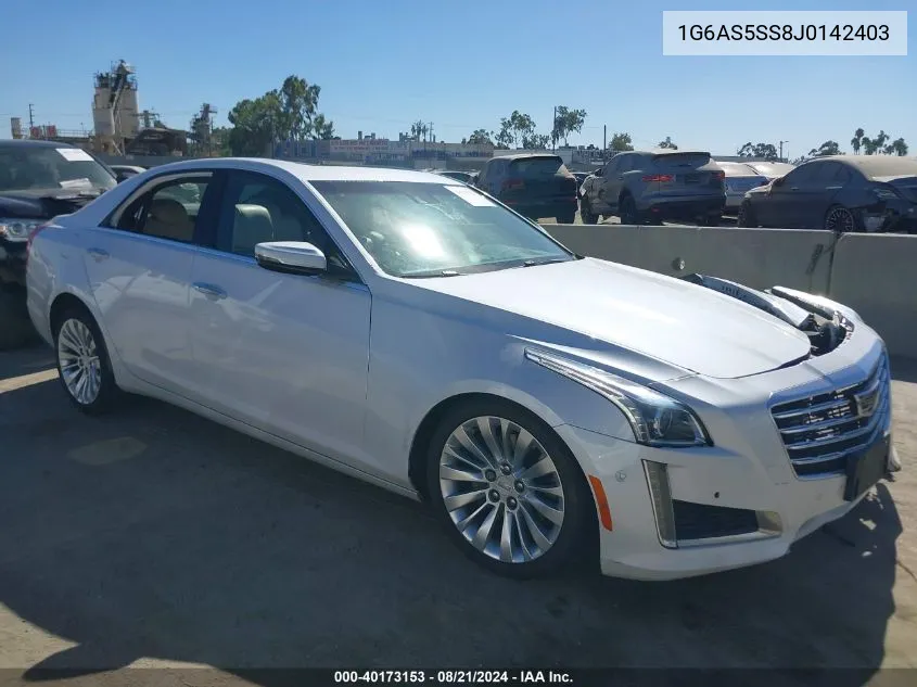 2018 Cadillac Cts Premium Luxury VIN: 1G6AS5SS8J0142403 Lot: 40173153