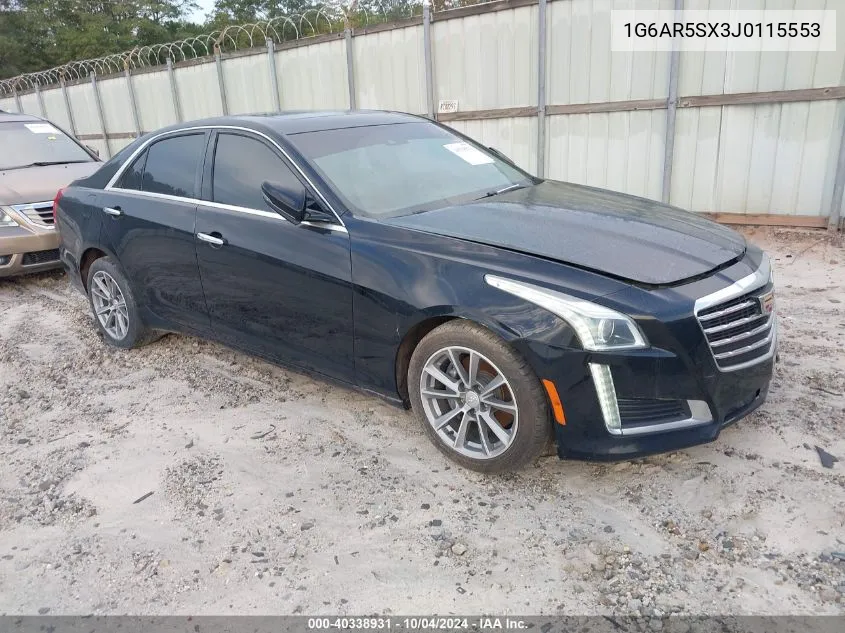 2018 Cadillac Cts Luxury VIN: 1G6AR5SX3J0115553 Lot: 40338931