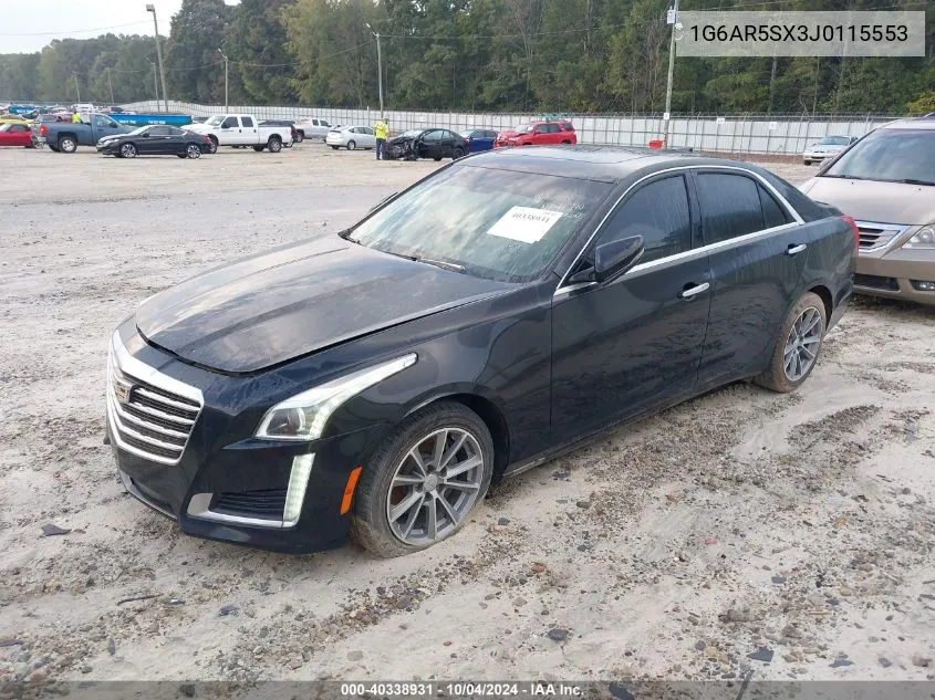 2018 Cadillac Cts Luxury VIN: 1G6AR5SX3J0115553 Lot: 40338931