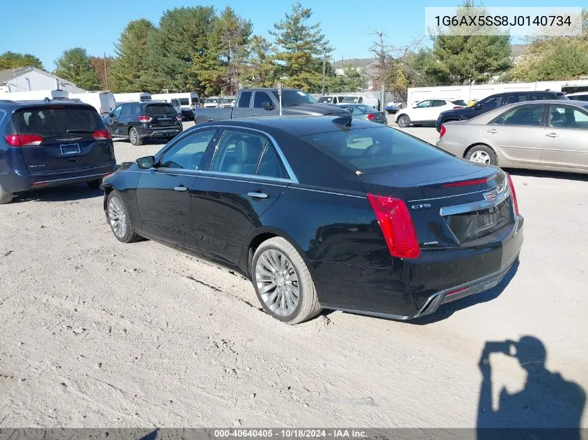 2018 Cadillac Cts Luxury VIN: 1G6AX5SS8J0140734 Lot: 40640405