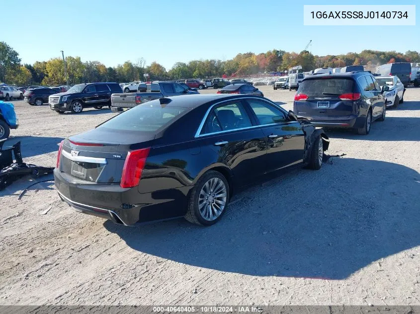 2018 Cadillac Cts Luxury VIN: 1G6AX5SS8J0140734 Lot: 40640405