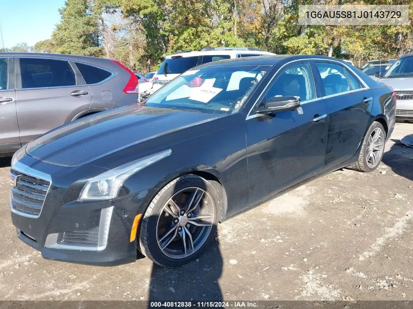 2018 Cadillac Cts V-Sport VIN: 1G6AU5S81J0143729 Lot: 40812838