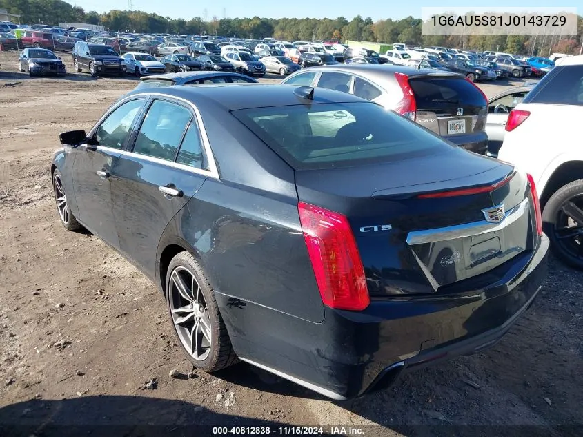 2018 Cadillac Cts V-Sport VIN: 1G6AU5S81J0143729 Lot: 40812838