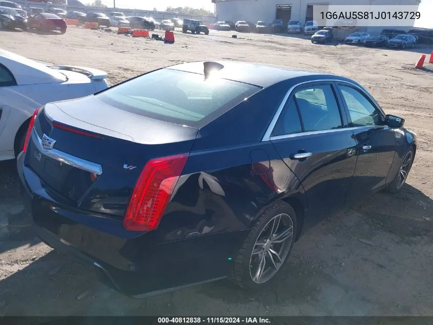 2018 Cadillac Cts V-Sport VIN: 1G6AU5S81J0143729 Lot: 40812838