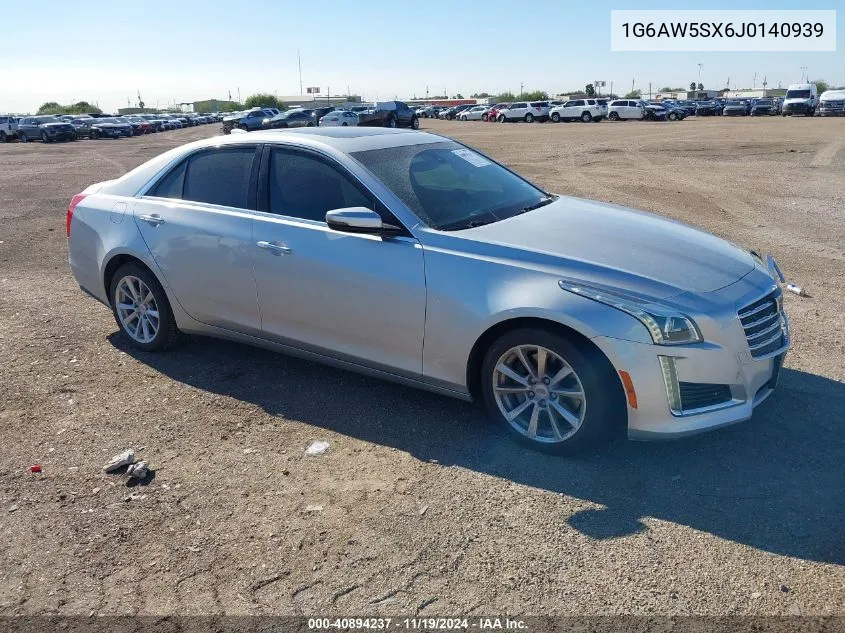 2018 Cadillac Cts Standard VIN: 1G6AW5SX6J0140939 Lot: 40894237