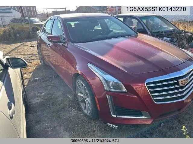 2019 Cadillac Cts Luxury VIN: 1G6AX5SS1K0143220 Lot: 30050396