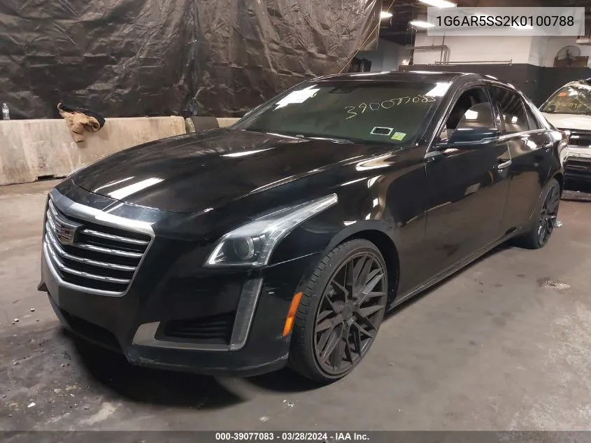 2019 Cadillac Cts Luxury VIN: 1G6AR5SS2K0100788 Lot: 39077083