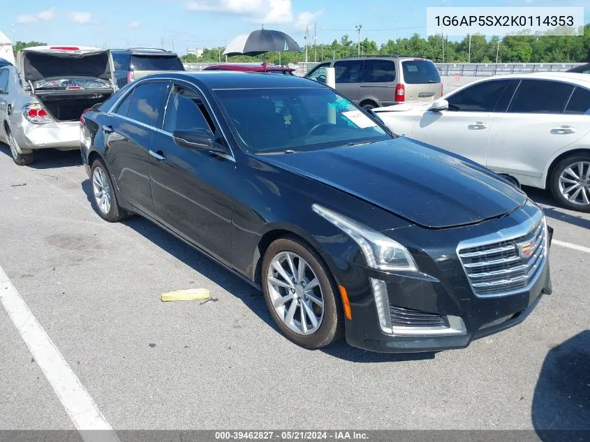 1G6AP5SX2K0114353 2019 Cadillac Cts Standard