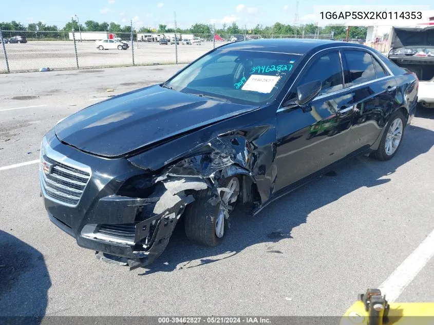 1G6AP5SX2K0114353 2019 Cadillac Cts Standard