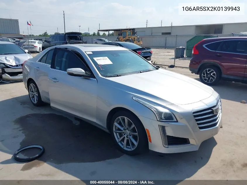 2019 Cadillac Cts Luxury VIN: 1G6AR5SX2K0139943 Lot: 40055044