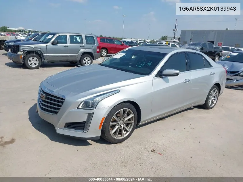 2019 Cadillac Cts Luxury VIN: 1G6AR5SX2K0139943 Lot: 40055044