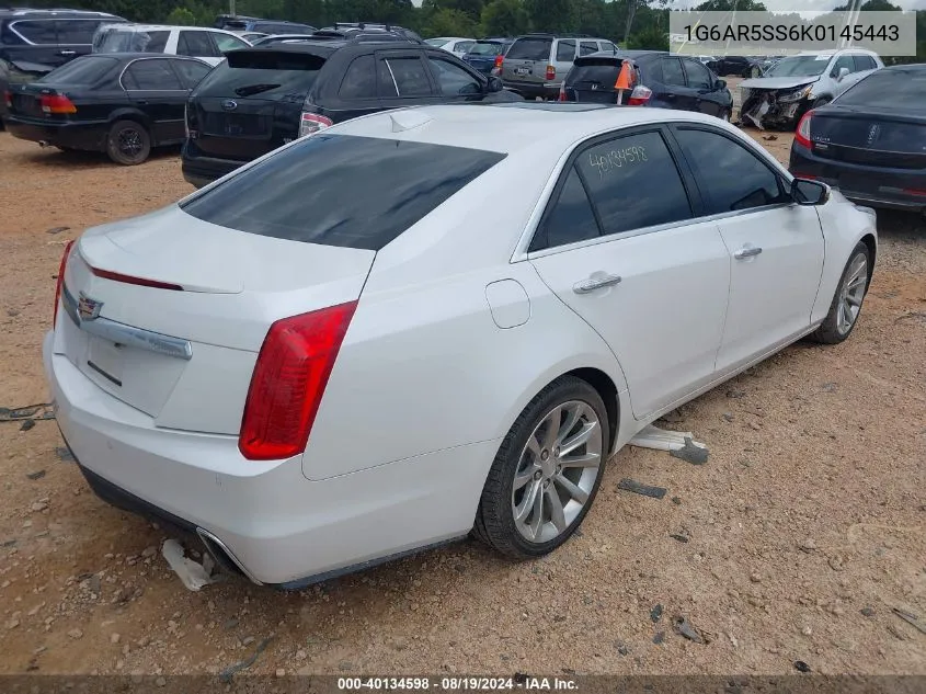 2019 Cadillac Cts Luxury VIN: 1G6AR5SS6K0145443 Lot: 40134598