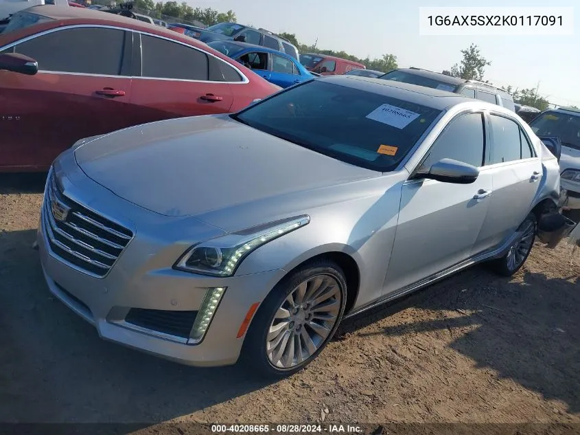 2019 Cadillac Cts Luxury VIN: 1G6AX5SX2K0117091 Lot: 40208665