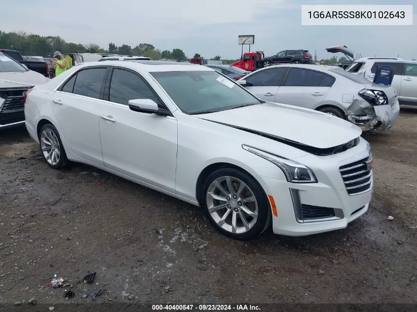 2019 Cadillac Cts Luxury VIN: 1G6AR5SS8K0102643 Lot: 40400547