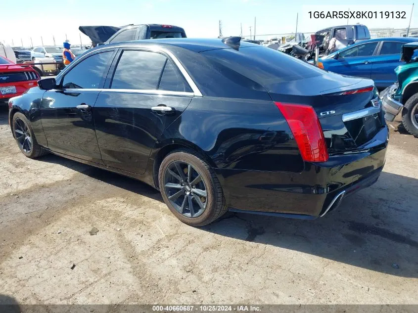 2019 Cadillac Cts Luxury VIN: 1G6AR5SX8K0119132 Lot: 40660687