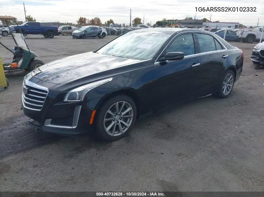 2019 Cadillac Cts Luxury VIN: 1G6AR5SS2K0102332 Lot: 40732628