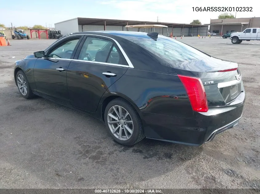 1G6AR5SS2K0102332 2019 Cadillac Cts Luxury