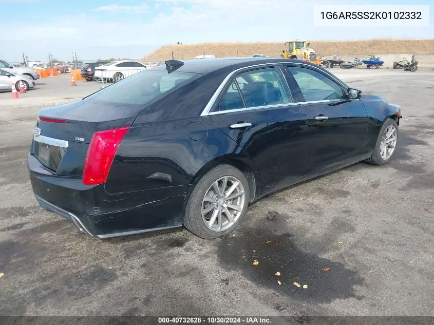 1G6AR5SS2K0102332 2019 Cadillac Cts Luxury