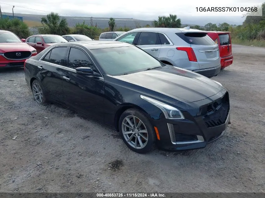 2019 Cadillac Cts Luxury VIN: 1G6AR5SS7K0104268 Lot: 40853725