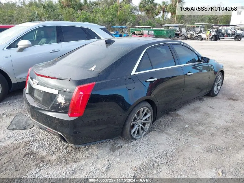 2019 Cadillac Cts Luxury VIN: 1G6AR5SS7K0104268 Lot: 40853725