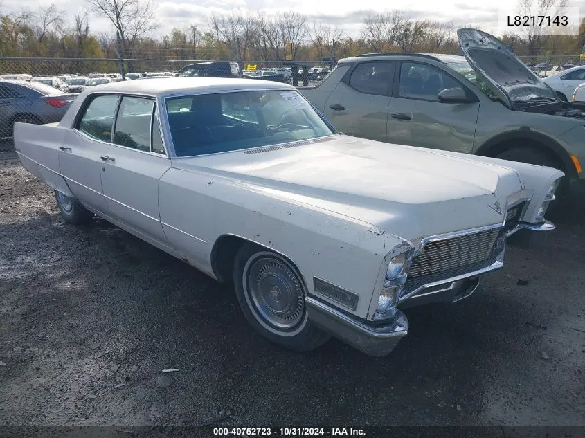 1968 Cadillac Deville VIN: L8217143 Lot: 40752723