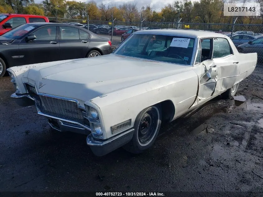 1968 Cadillac Deville VIN: L8217143 Lot: 40752723