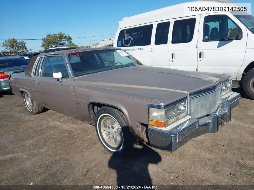 1983 Cadillac Deville VIN: 1G6AD4783D9142505 Lot: 40654300