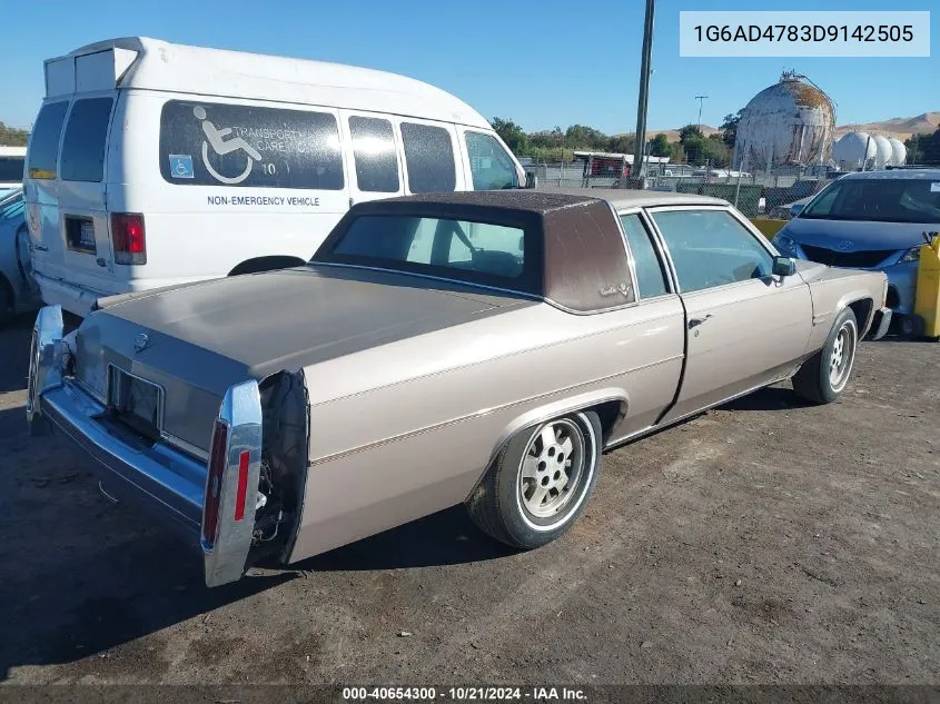 1983 Cadillac Deville VIN: 1G6AD4783D9142505 Lot: 40654300