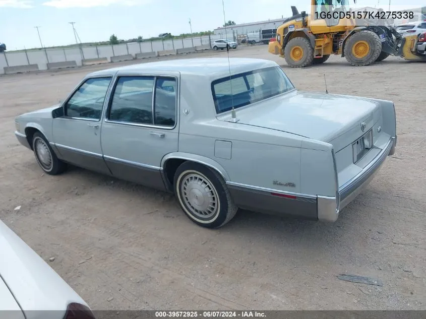 1989 Cadillac Deville VIN: 1G6CD5157K4275338 Lot: 39572925