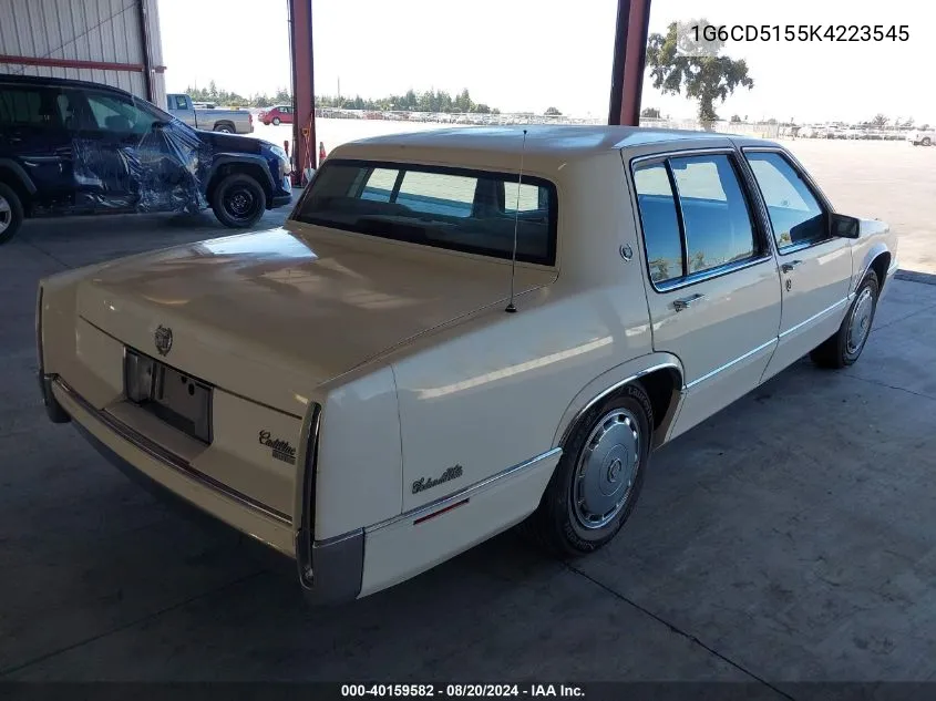 1989 Cadillac Deville VIN: 1G6CD5155K4223545 Lot: 40159582