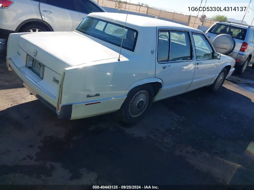 1990 Cadillac Deville VIN: 1G6CD5330L4314137 Lot: 40443125