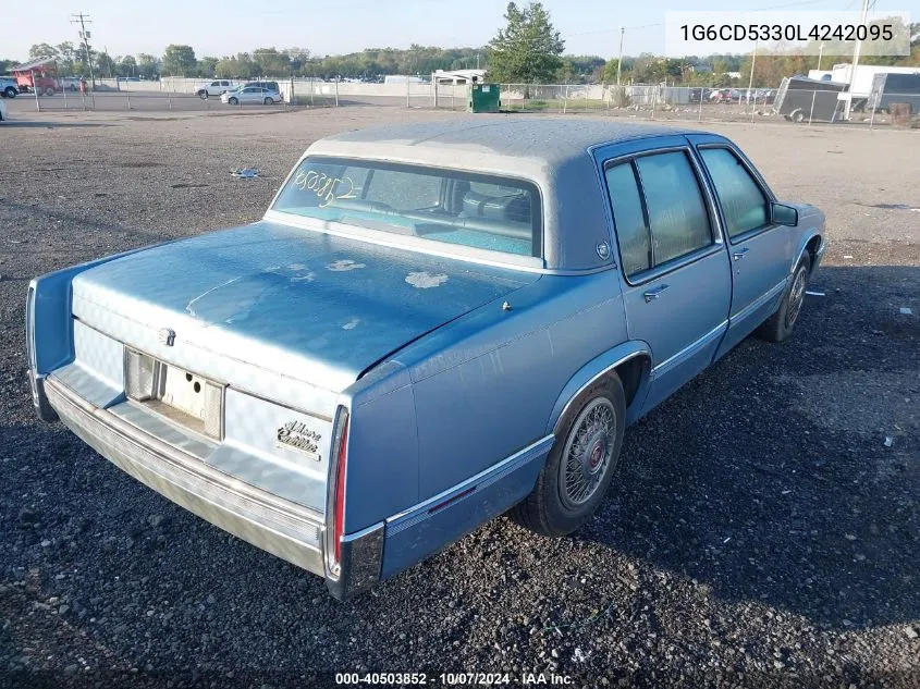 1G6CD5330L4242095 1990 Cadillac Deville