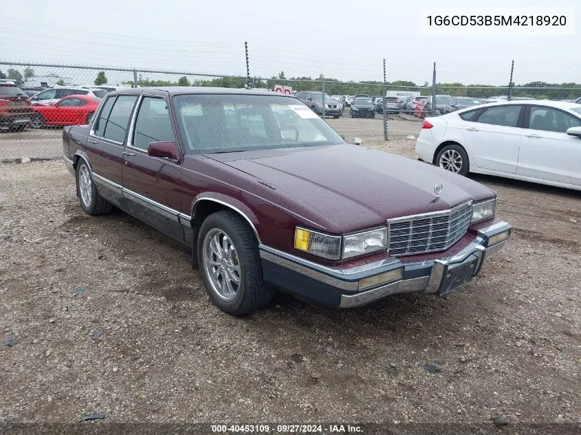 1991 Cadillac Deville VIN: 1G6CD53B5M4218920 Lot: 40453109