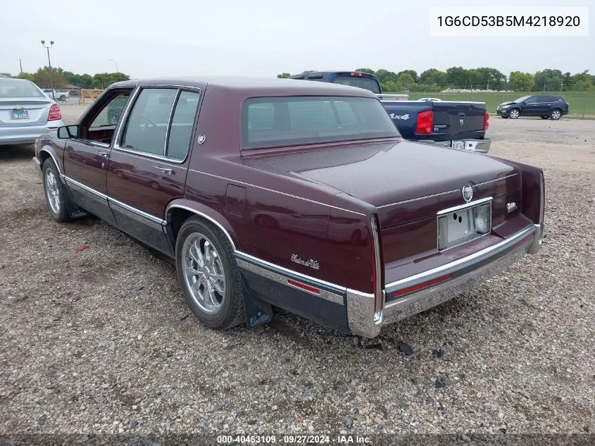 1991 Cadillac Deville VIN: 1G6CD53B5M4218920 Lot: 40453109