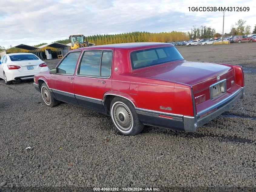 1G6CD53B4M4312609 1991 Cadillac Deville