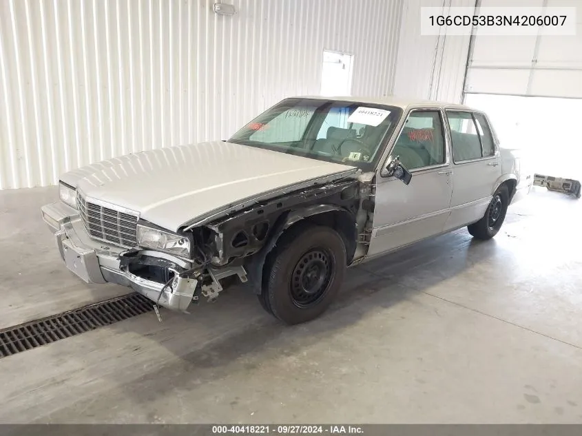 1G6CD53B3N4206007 1992 Cadillac Deville