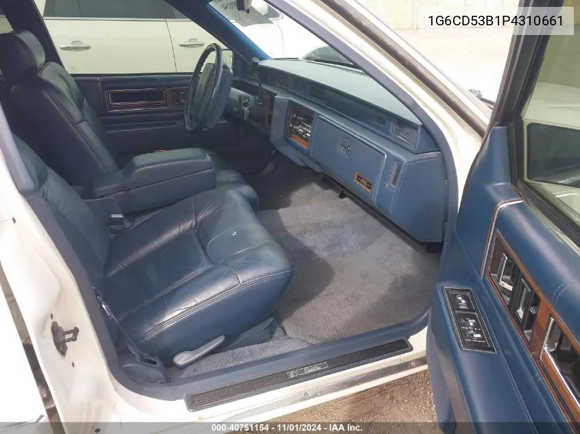 1993 Cadillac Deville VIN: 1G6CD53B1P4310661 Lot: 40751154