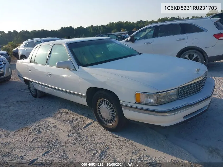 1994 Cadillac Deville VIN: 1G6KD52B1RU231703 Lot: 40534292