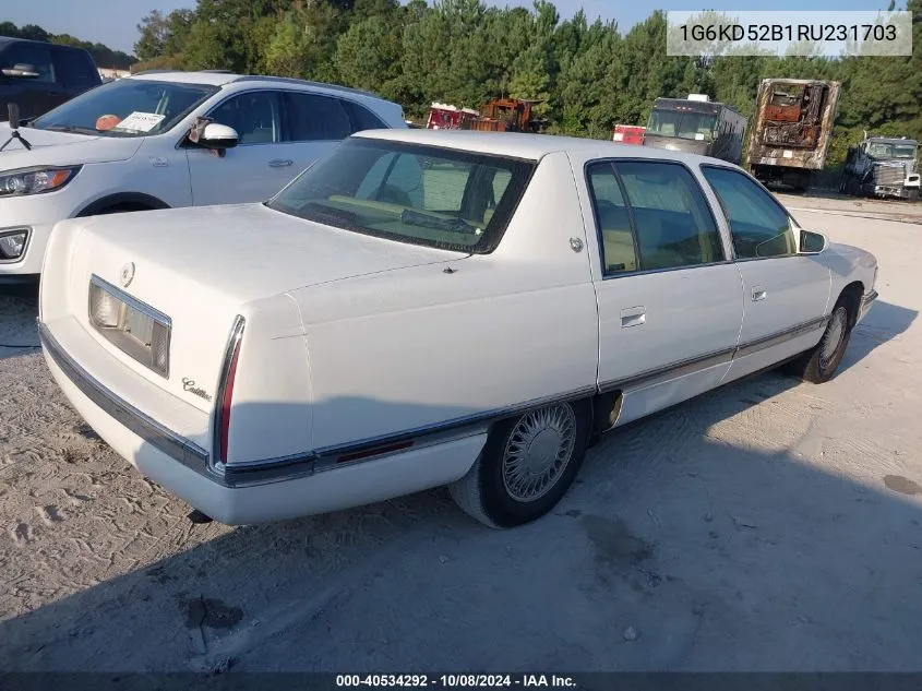 1G6KD52B1RU231703 1994 Cadillac Deville