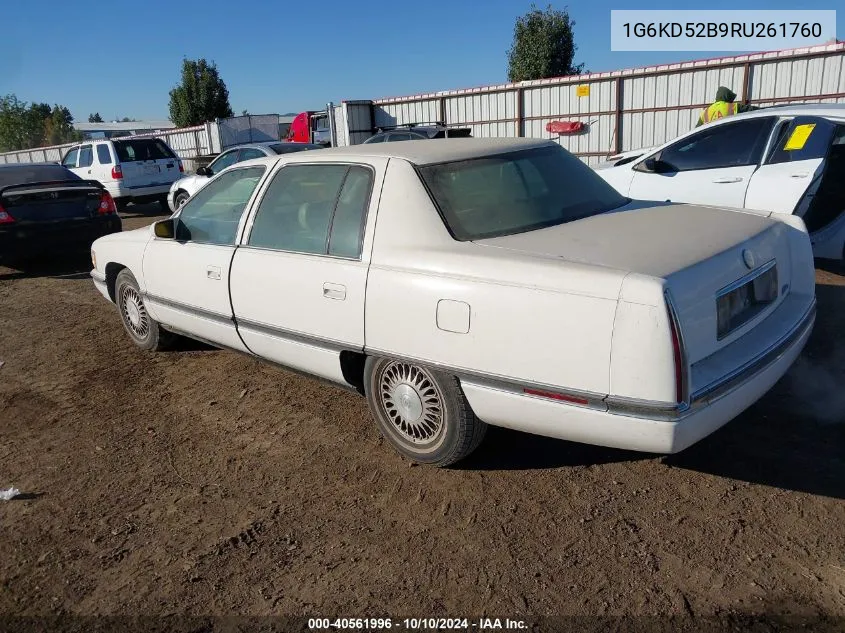 1994 Cadillac Deville VIN: 1G6KD52B9RU261760 Lot: 40561996